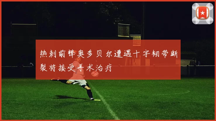 热刺前锋奥多贝尔遭遇十字韧带断裂将接受手术治疗
